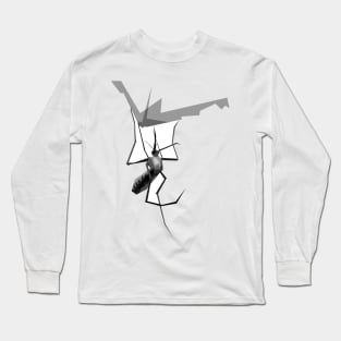 mosquito design grayscale Long Sleeve T-Shirt